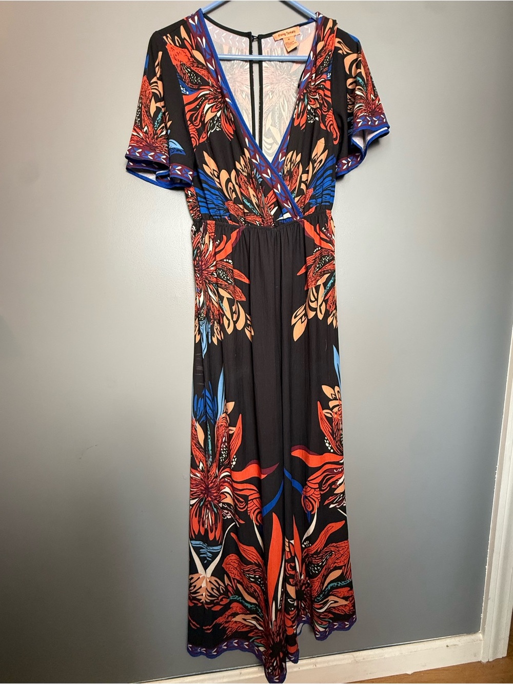 Flying Tomato Tropical Floral Wide-Leg Jumpsuit – Size M